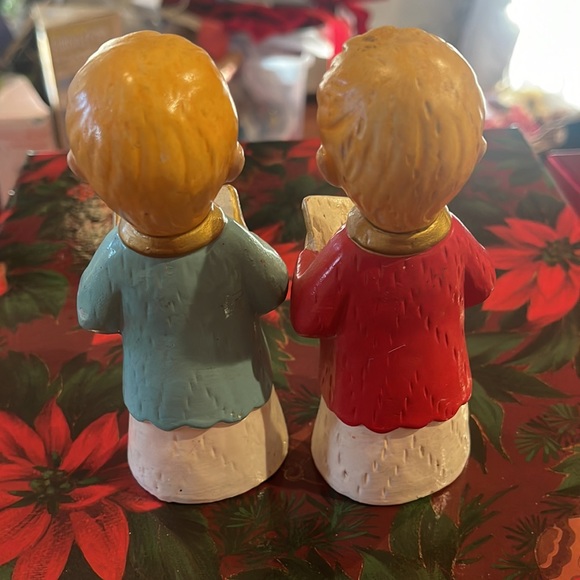 Set of 2 Vintage Choir boys ceramic glass - Picture 2 of 3